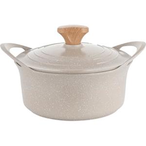 FLORINA Pentola Induzione in Alluminio OSLO (4,3 l) I 24 cm di Diametro I Rivestimento Antiaderente in Ceramica I Manico Ergonomico | Pentola Adatta per Piani Cottura a Induzione, a Gas e Elettrici