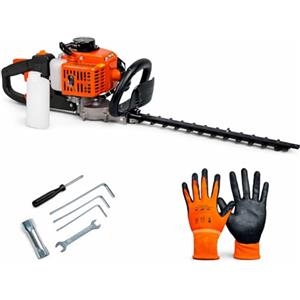 DE ROSA SHOP Tagliasiepi a scoppio con motore a 2 tempi da 23 cc, lame a doppio taglio da 60 cm, manico rotante articolato ed ergonomico, spaziatura dei denti di 20 mm: leggero, potente e facile da maneggiare