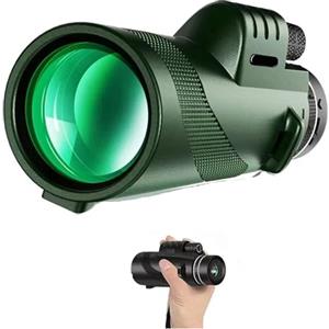 TIEOAXFT Telescopio monoculare professionale 8X42 con zoom IPX4 e rivestimento prismatico impermeabile for caccia, escursionismo birdwatching all'aperto(40X60)