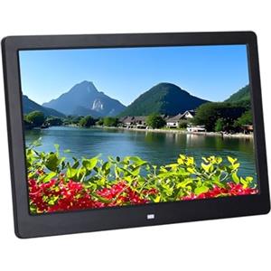 YPAPBHT Cornice for foto digitale Smart Touch, album fotografico elettronico ultrasottile ad alta definizione da 15 pollici, lettore loop video e foto 1080P, nero
