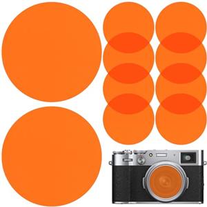 COHEALI Pellicole Filtro Colore Arancia PET per Lampade Spot 66mm | Confezione da 10 Pezzi, Alta Trasmittanza e Formato Rotondo, per Ring Light e Riprese Studio