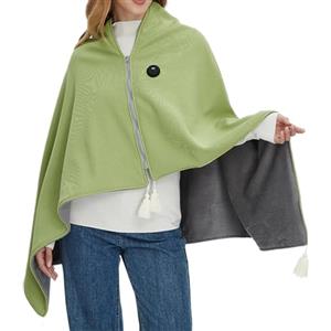 Genérico Scialle Termiche - Coperta riscaldante elettrica, comfort invernale, coperta portatile accogliente con controllo della temperatura ricaricabile, poncho per indumenti tessili termici sicuri
