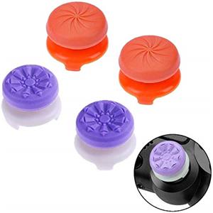 ANDERK Gommini Joystick PS5 Custodia per Impugnatura in Silicone Arancione con Impugnatura Controller PS5, Arancione e viola
