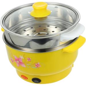 Alipis Pentola Vapore Multifunzione in Acciaiox Pentola Elettrica Doppio con Vaporiera Bollitore per Cucinare Casa Ufficio con Cestello per Cottura Vapore Colore Casuale Stili multipli