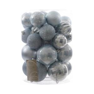 Kaemingk Confezione di 30 palline di Natale unies Mix Celeste