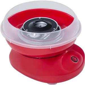 HOMCOM Macchina per Zucchero Filato in PP, Acciaio Inox e Alluminio 450W 27 x 26 x 18cm Rosso