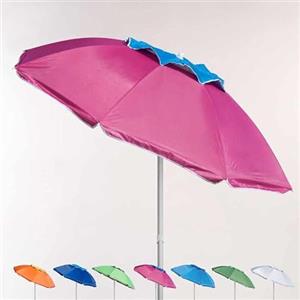 Produce Shop Ombrellone Mare Spiaggia Alluminio 200 cm Antivento Protezione UV Corsica - Rosa