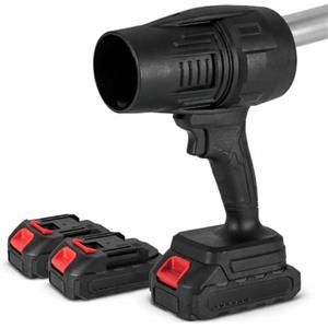 Generico Soffiatore Elettrico a Batteria Portatile, Aria Potente ad Alta Velocità, Motore in Rame, Velocità Variabile, con 2 Batterie - Per Foglie, Polvere e Pulizia Casa
