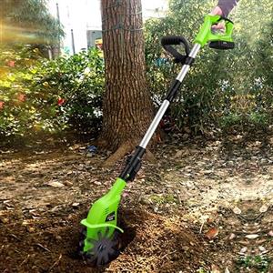 GEJLELDS Motozappa per Orto Elettrozappa Batteria Litio 20V 4000 mAh Zappatrice Zappa a Motore Elettrica 2 Lame da 15cm Larghezza Lavoro 10cm velocità 250RPM Manico Ergonomico Coltivazione Giardino