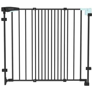 YEAUPE PRO Barriera sicurezza bambini con foratura, larghezza 75-110 cm. Barriera scale/porte senza soglia, chiusura monomanuale, solo uso interno, nero