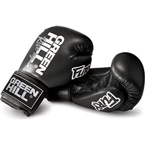 GREEN HILL GUANTI DA BOXE FURY GREEN HILL GUANTONI DA PUGILATO KICK BOXING (12 Oz, Black)