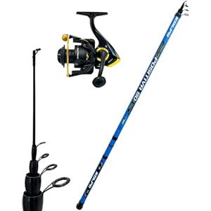 kolpo combo da pesca bolognese con canna 5 mt + mulinello con frizione micrometrica