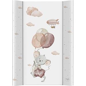 Ceba Baby® Fasciatoio da Tavolo rigido 70x50 cm - 2 Cunei Fasciatoio da Lettino Lavabile Fasciatoio da Culla per Bambine e Bambini - Topo