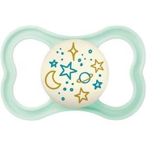 MAM Supreme Night Ciuccio Luminoso In Silicone, Con Custodia Porta Succhietto, 16+ mesi, Neutro