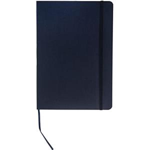 Fabriano Taccuino EcoQua Plus A5 - 80 Fogli Righe Blu Scuro, Rilegatura Cucita e Chiusura con Elastico