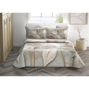 PELLECCHIA 1969 | Copriletto IRGE Trapuntato Estivo Matrimoniale 260x270 cm 100 g/m² Trapuntino Primaverile, Trapunta Leggera, 100% Made in Italy a 2 Piazze (Gladys Grigio)