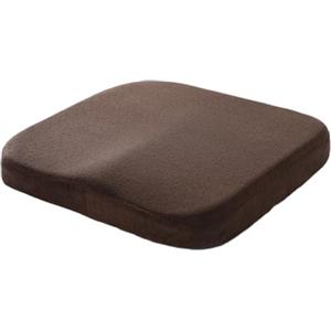 Surwin Cuscino Memory Foam Sedia per Sedersi, Colore Solido Cuscino Antidecubito Ciambella Cuscino Ergonomico Sedia Ufficio per Alleviare Dolore alla Schiena (40x40x6cm,Marrone)