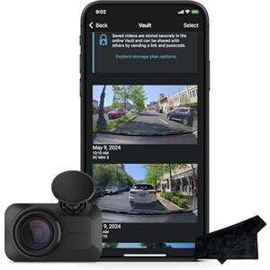 Garmin Dash Cam Mini 3, 1080p, FOV a 140 gradi, Registrazione di Incident Detection e Signature Series Cloth