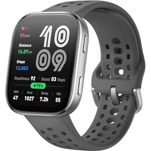 Amazfit Bip 6 Smart Watch 46 mm, batteria 14 giorni, display AMOLED da 2,9 pollici, GPS e mappe gratuite, AI, chiamate e messaggi Bluetooth, monitoraggio salute, fitness e sonno, oltre 140 modalità di