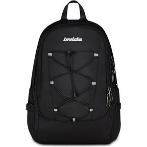 Invicta Zaino Scuola Invict-Act Smart, Nero, Doppio Scomparto Con Tasca per PC e Tasca per Borraccia, 23 lt, Scuola Media e Superiore, Zaino Ragazza e Ragazzo