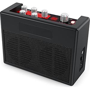 summina Amplificatore per Chitarra 5 Watt Multieffetto integrato 80 Ritmi di Batteria Supporto Accordatore Funzioni Tap Tempo Con Ingresso Aux Uscita Cuffie, Adattatore Di Alimentazione Incluso