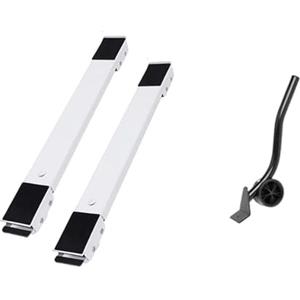 Generico Supporto for lavatrice Frigorifero mobile Base rialzata Staffa for rulli mobili Ruota Accessori for la cucina del bagno Elettrodomestico(White Suit)