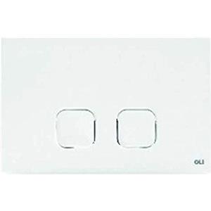 Oliver Placca di Comando Plain Dual Doppio Scarico Bianca - Dimensioni 185x120 mm