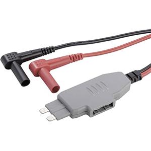 VOLTCRAFT Adattatore per misurazioni [ Spina con fusibile piatto - Spina a listello 4 mm] Guaina isolante VOLTCRAFT MS-4 Nero/Ros