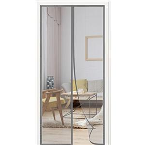 WENT Zanzariera Magnetica per Porte, Varie Taglie, Versione aggiornata, 75x190 cm, Tenda Zanzariera, Maglia Fine, Adatto per balconi, cantine, camere da letto e porte scorrevoli, Grigio Puro