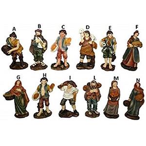 Aurora Store Set 12 Statue Presepe Economiche Adatto a Chi realizza Presepi di Natale Napoletano Statuine Pastori in Resina Personaggi Mestieri Figure Diverse 9cm