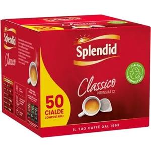 Generico Caffè SPLENDID Miscela Espresso CLASSICO - 200 Cialde Filtrocarta ese44-4 Confezioni da 50 - Intensità 12 - Gusto Deciso e Aroma Tostato -DD-