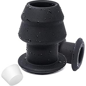LAHTI Plug anale cavo con dilatatore vibrante per uomini e donne, massaggio e stimolazione, sex toy erotico per ano e vagina, gay e BDSM Friendly (XL)