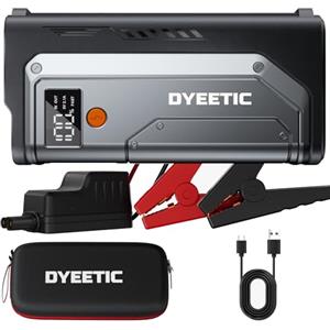 Dyeetic Avviatore Batteria Auto 7000A, 26800mAh Avviatore di Emergenza per 12V Auto/Moto (Tutti Gas o 12L Diesel), Starter Batteria Portatile Booster Avviamento con Torcia a LED, Cavi di Avviamento (Scuro)