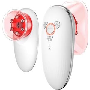 Rkdely Massaggiatore per Coppettazione, Massaggiatore Elettrico con Massaggio a Vuoto, EMS, Luce Rossa, Anti Cellulite Coppette Ventosa Elettrico per Rimodellamento Corpo