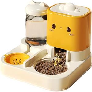 Generic Waterer - Ciotola per cani e gatti, dispenser programmabile, controllo delle porzioni, timer per alimenti per animali domestici, con ciotola per cibo per animali domestici, registratore vocale con
