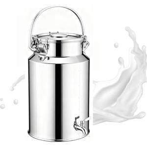 aliooila 201 Bidone Acciaio Inox Litri Per Olio Con Rubinetto,lattina in Acciaio Inossidabile Contenitori Acciaio Inox Per Olio Di Oliva Recipiente Caraffa Per Il Trasporto Di Latte,capacity2-3L