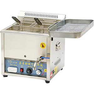Generic Friggitrice a gas GPL da banco commerciale, in acciaio inox, automatica a temperatura costante, con cestelli, per casa, cucina, ristorante (46 x 44,5 x 53 cm)