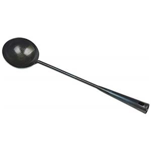 臻三环 ZhenSanHuan - Set di utensili wok tradizionali cinesi fatti a mano, in ferro, wok lungo, 40 cm