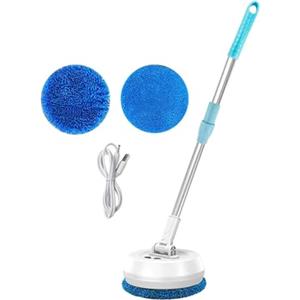 ZVD Lucidatrice Elettrica per Pavimenti, Lavapavimenti, Lavapavimenti a Secco e Bagnato, Lucidatrice Pavimenti, Ricaricabile, per Finestre, Soffitti, Auto, Appendere Quadri, Bag, Blu (Bianco)
