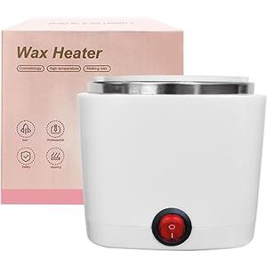 Creacloud Scaldacera 200 ml per Ceretta a Caldo, Mini Scalda Cera Elettrico Compatto e Portatile con Ciotola in Silicone, per Cera Depilatoria, Viso, Ascelle, Zona Bikini e Piccole Zone(quadrato, bianco)