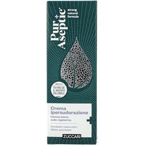 Zuccari PurAseptic Crema Ipersudorazione, Tubo da 75ml, Con Silver Tea Tree Oil, Tropolone e Allume di Potassio, Trattamento Sudo-Regolatore per Sudorazione Eccessiva