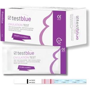 TestBlue Kit Fertilità - 20 Test Ovulazione + 5 Test di Gravidanza ad Alta Sensibilità | Test LH e hCG Rapidi e Affidabili | Monitoraggio Completo del Ciclo