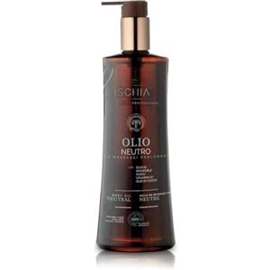 Ischia Eau Thermale Sali di Ischia Pro [500 ml] - Olio Neutro da massaggio professionale - con mandorle dolci 100% naturale, olio di cocco, Vitamine E - Privo di profumo - adatto a pelli sensibili e delicate.