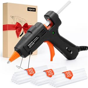 Kejector Pistola Colla A Caldo Da Con Materiale Ignifugo Resistente Al Calore E 30 Stick Di Colla Trasparenti Per Piccoli Lavori Fai Da Te E Riparazioni Rapide (Colla Caldo+30 Stick Colla)