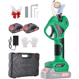 MISTRO 45mm Forbici Potatura a Batteria: Forbice potatura a batteria con 2 Batterie 2000mAh 21V, con Motore Brushless e Display LED, Cesoie a Batteria per Potatura per Cesoie elettriche professionali