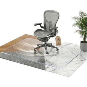 Artwelt Tappetino trasparente per Sedia Office Tappeto Tappetino Protettivo per Pavimento per Casa e Ufficio Antiscivolo Disponibile in Dimensioni Personalizzate (190cm X 60cm)