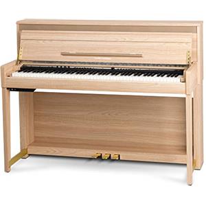 Classic Cantabile UP-1 LA Pianoforte Verticale Digitale - 88 Tastiera pesata - Pianola musicale con USB, MIDI, 256 polifonia, 40 voci - Piano digitale con funzione registrazione Mp3 - Quercia Chiara