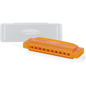 Classic Cantabile FBH-10 ON FunKids Armonica A Bocca C-Dur Arancione | Armonica diatonica, Tonalità: C-Dur, Corpo a canali in plastica ABS, 10 canali (fori per il suono), Peso: 38 g