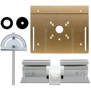 Generic C8 - Piastra in alluminio per fresatrice e banchi per la lavorazione del legno, con profilo obliquo, staffe scorrevoli