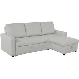 SHIITO | Modello Play - Divano a 3 posti con Chaiselongue e Cassapanca | Massimo Relax e Comfort | 230 x 84 x 96 cm - Colore Beige